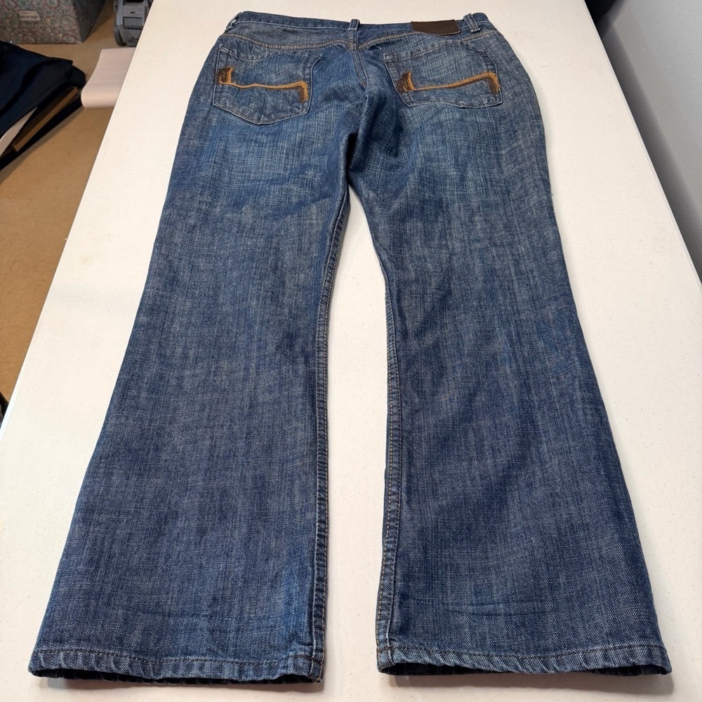 Perry Ellis Premium Denim Button Fly Jeans Mens 33x30 Blue Indigo Straight - Picture 10 of 14